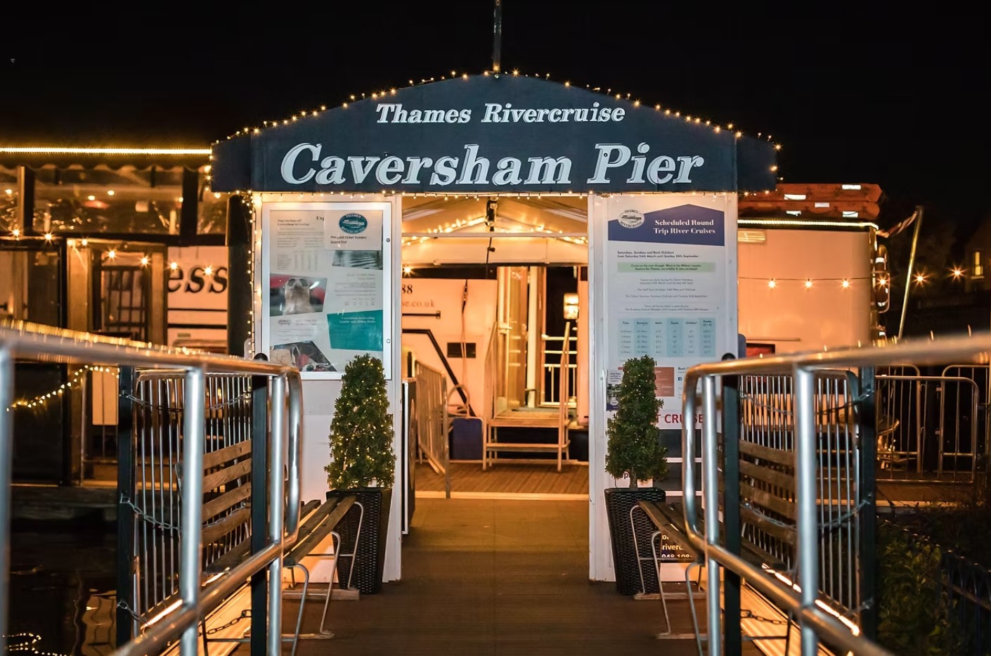 Thames River Cruise at night with Christmas lights
